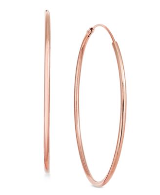 Endless Hoops 1-3/5"-2-7/8" in Gold, Rose Gold or Silver Plate