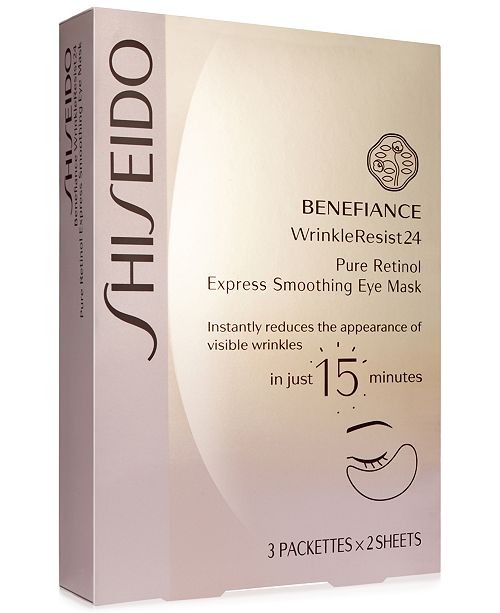 Shiseido Benefiance Wrinkleresist24 Pure Retinol Express Smoothing Eye Mask Reviews Beauty Gift Sets Beauty Macy S