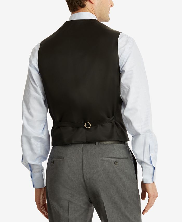 Tommy Hilfiger - Men's Modern-Fit Flex Stretch Blue Sharkskin Suit Vest