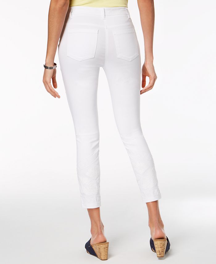 Style & Co Embroidered Skinny Ankle Pants, Created for Macy's - Macy's