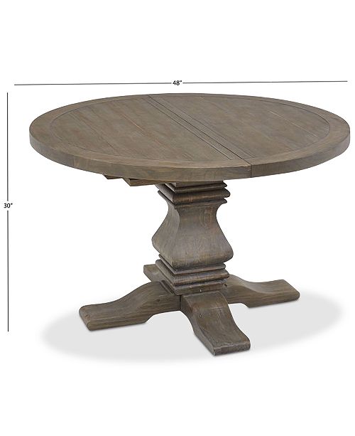 Furniture Tristan Round Expandable Dining Table Created For Macy S Reviews Furniture Macy S