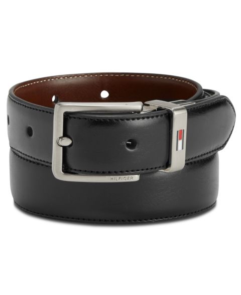 Ремень Tommy Hilfiger Black and Brown Reversible Belt для мальчиков