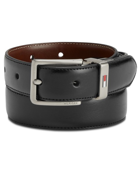 Детские Tommy Hilfiger Big Boys Black and Brown Reversible Belt