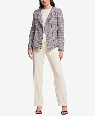 DKNY Tweed Blazer, Created for Macy's & Reviews - Jackets & Blazers ...
