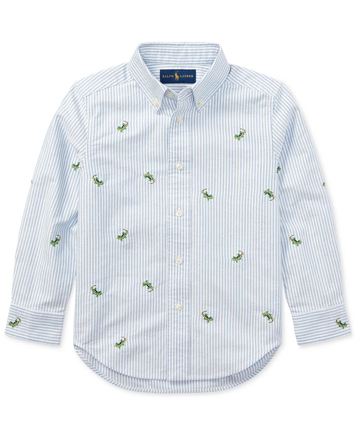 Polo Ralph Lauren Embroidered Cotton Shirt, Toddler Boys - Macy's