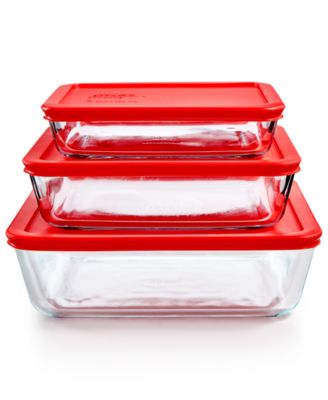 Pyrex 6-Pc. Rectangular Storage Set