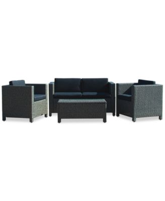 Noble House - Listyn Outdoor Sofa Set, Direct Ship