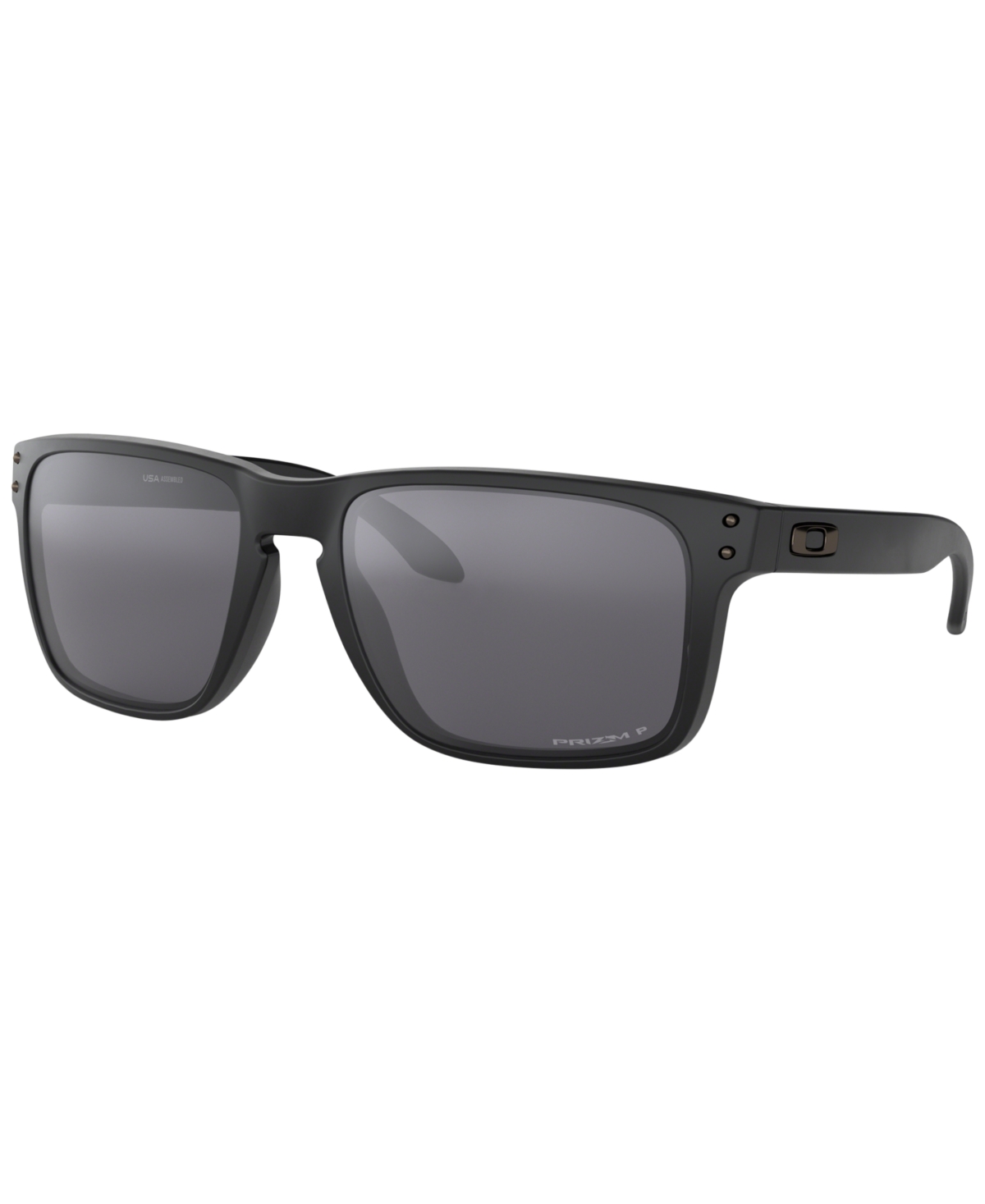 Shop Oakley Polarized Prizm Sunglasses, Oo9417 Holbrook Xl In Black Matte,black Mirror Polar