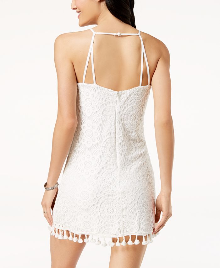 Speechless Juniors' Lace Pom Pom Dress Macy's