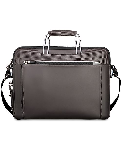 Tumi Men's Arrivé Hamilton Slim Leather Briefcase All Accessories