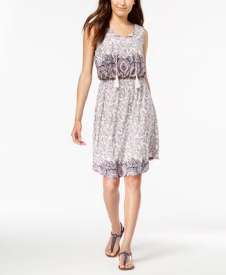 Style & Co - Sleeveless Printed Dress