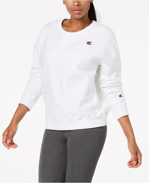 Champion Women S Essential Reverse Weave Fleece Sweatshirt Reviews Tops Women Macy S