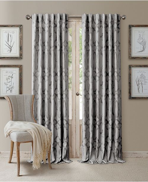 Elrene Darla 52 X 84 Ironwork Blackout Rod Pocket Back Tab
