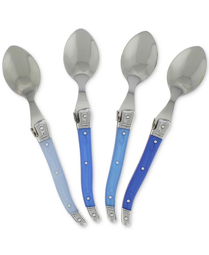 French Home - Laguiole Shades of Blue Coffee Spoons, Set of 4