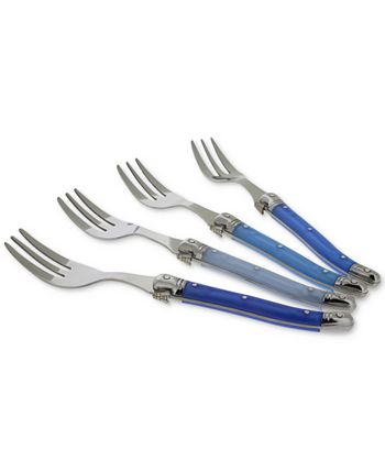 French Home - Laguiole Shades of Blue Cake Forks, Set of 4
