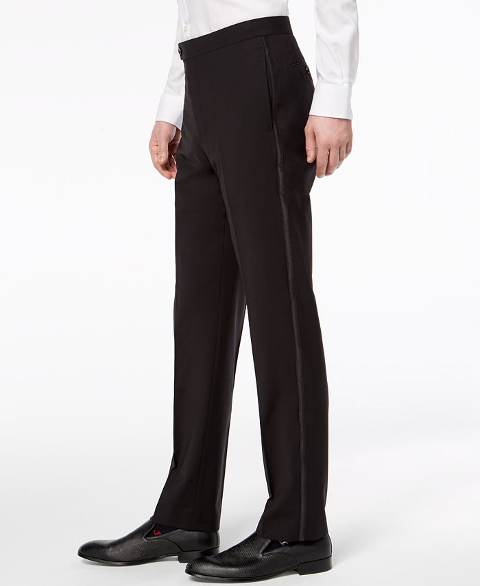 Calvin Klein Men's SlimFit Infinite Stretch Black Tuxedo Suit Pants