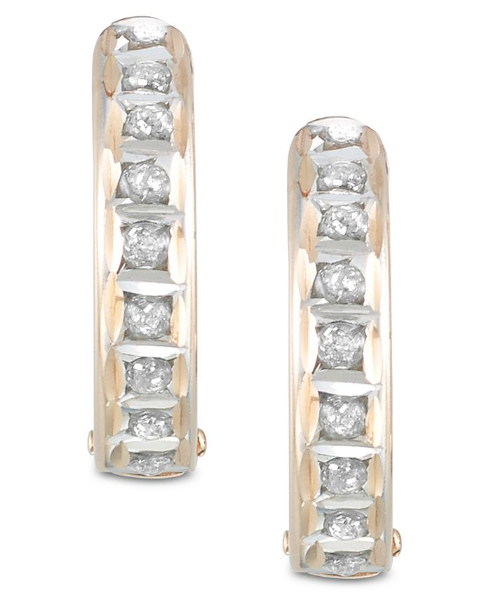 Diamond fascination 10k gold hoop earrings hotsell