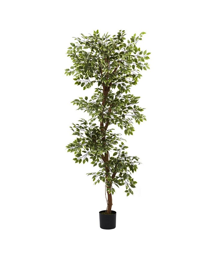 Nearly Natural - 6' Variegated Ficus Tree
