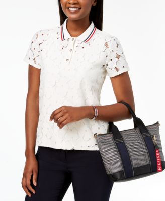 tommy hilfiger lace polo shirt