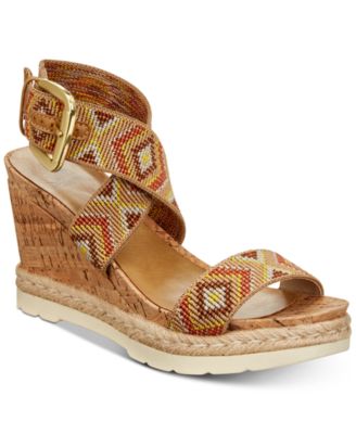 wedge sandals with pearls