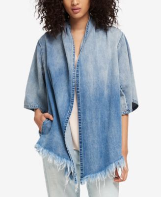 DKNY - Cotton Draped Denim Jacket