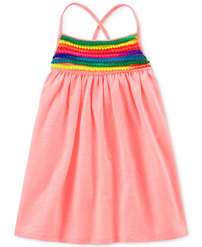 Carter's Pom Pom-Trim Dress, Little & Big Girls - Macy's