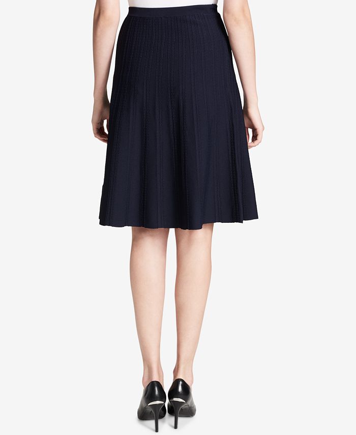 Calvin Klein Textured A-Line Skirt - Macy's