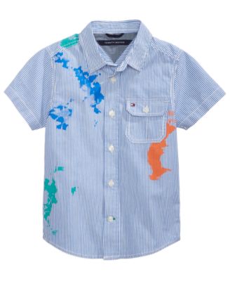 Tommy Hilfiger - Splash Cotton Shirt, Little Boys