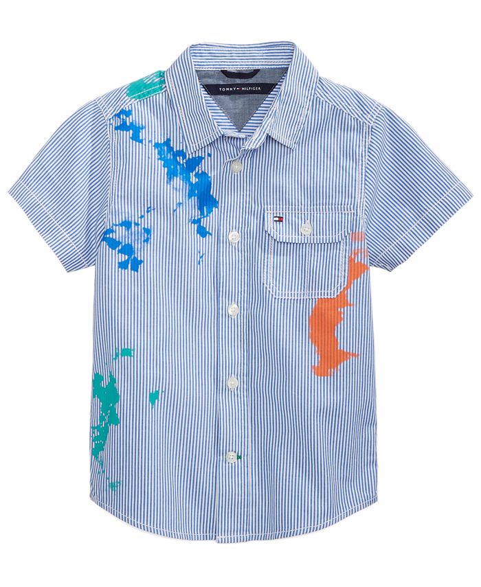 Tommy Hilfiger Splash Cotton Shirt, Toddler Boys & Reviews - Shirts ...