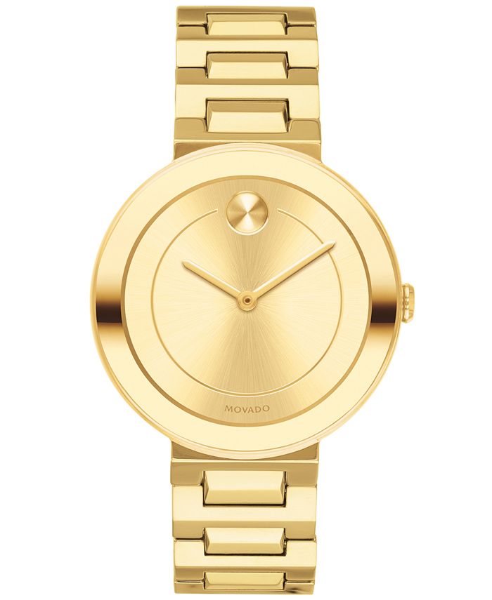 Movado Women's Swiss BOLD GoldTone Stainless Steel Bracelet Watch 34mm