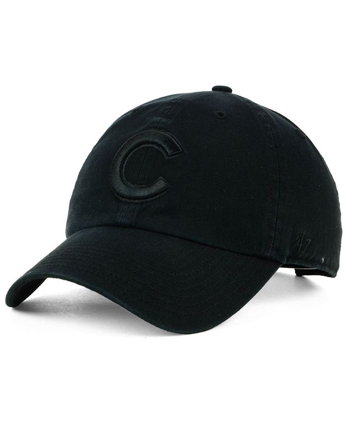 '47 Brand Chicago Cubs Black on Black CLEAN UP Cap - Macy's