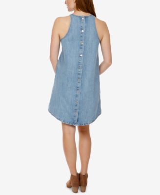 Lucky Brand Cotton Snap-Back Denim Dress