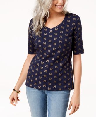Karen Scott - Glitter Butterfly T-Shirt