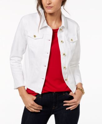 tommy hilfiger denim jacket white