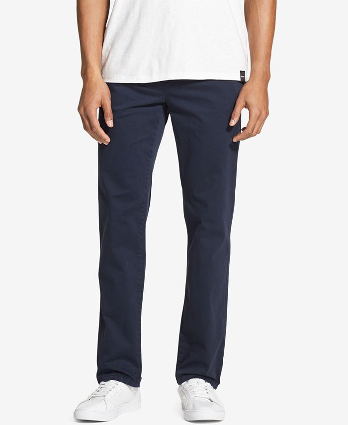 DKNY Men's SlimFit TaperedLeg Sateen Pants, Created for Macy's Macy's