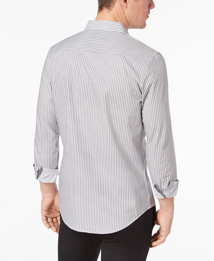 Calvin Klein Men's Infinite Classic-Fit Check Shirt - Macy's