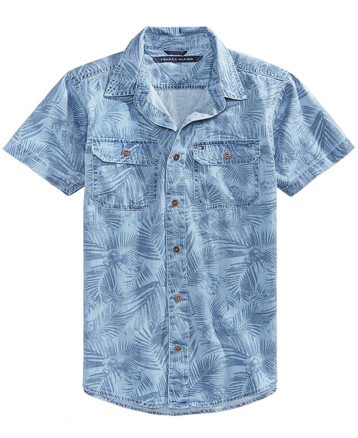Tommy Hilfiger Mace Cotton Denim Shirt, Toddler Boys Macy's