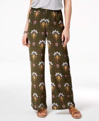 Hippie Rose Juniors' Women's Plaid Pull-On Ponte Pants Gray Size X-Large