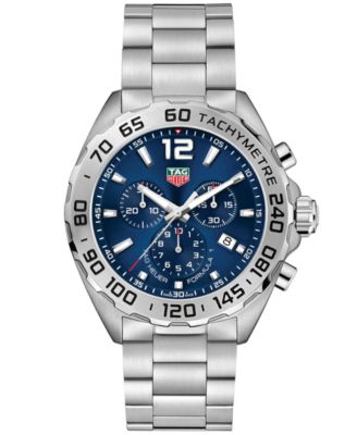 men's swiss chronograph formula 1 stainless steel bracelet watch 43mm