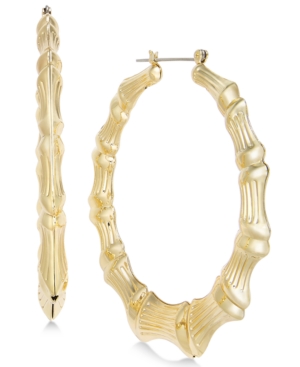 image of Thalia Sodi Bamboo-Look Extra Large Large Hoop Earrings, Created for Macy-s