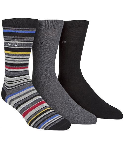 Calvin Klein Men's 3-Pk. Casual Socks & Reviews - Underwear & Socks ...