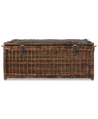JONATHAN Y Caden 46'' Wicker Storage Trunk