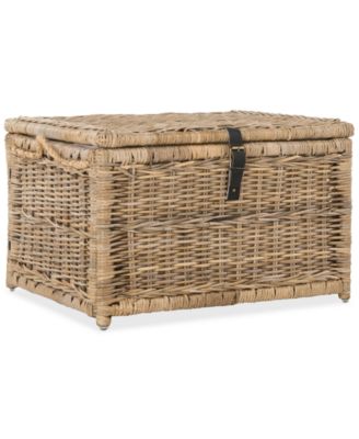 JONATHAN Y Caden 30'' Wicker Storage Trunk