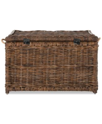 JONATHAN Y Caden 30'' Wicker Storage Trunk