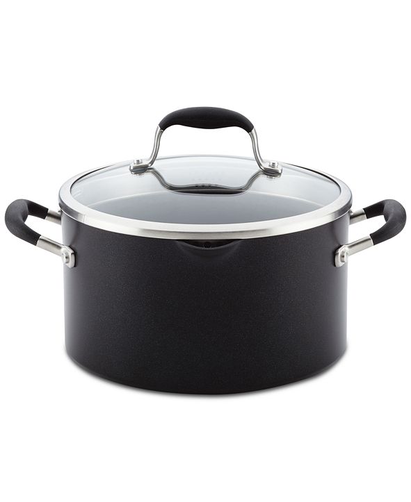 Anolon Advanced Onyx HardAnodized NonStick Straining 6Qt. Stockpot