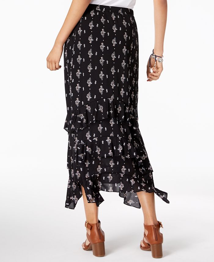 Style & Co Printed TieredRuffle Maxi Skirt, Created for Macy's Macy's