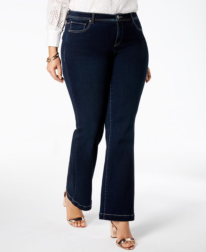 INC International Concepts I.N.C. Plus Size Tummy Control Bootcut Jeans ...