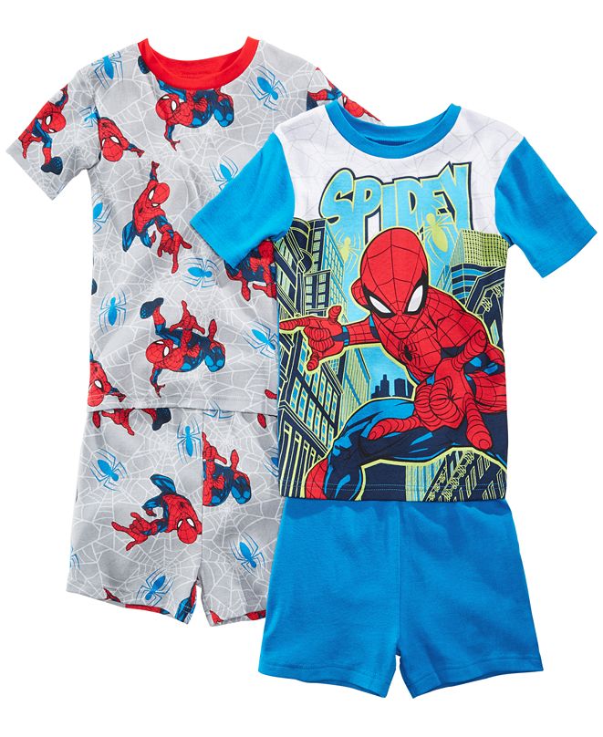 SpiderMan Marvel's® 4Pc. GraphicPrint Cotton Pajama Set