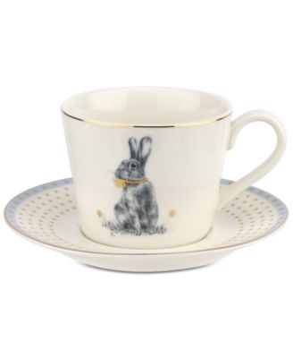 Spode - Meadow Lane Teacup & Saucer Set, Blue