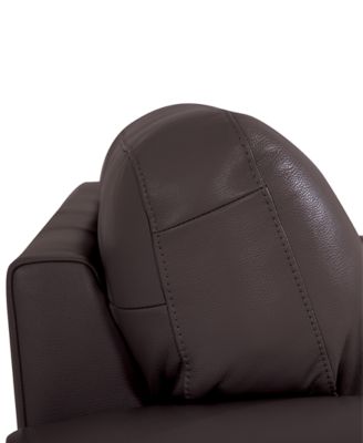 Orid 84" Leather Roll Arm Sofa